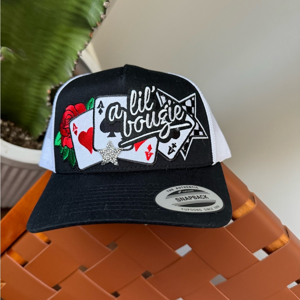 Custom Trucker Hat 🖤⚡️ A Little Bougie